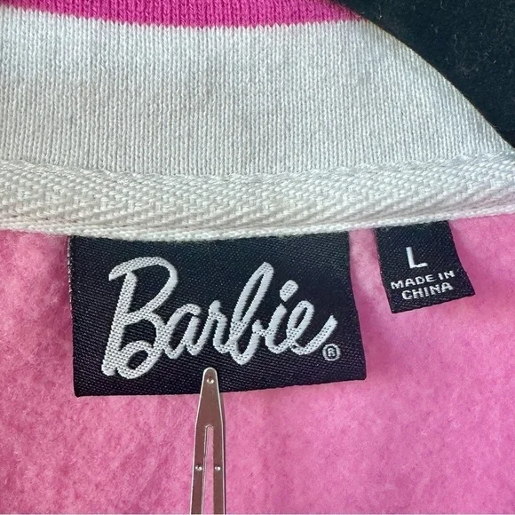 Barbie Three Quarter Zip Sweatshirt, Size L - Picture 3 of 7